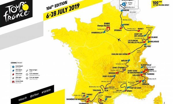 Маршрут Тур Де Франс 2019